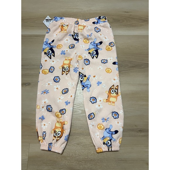 Bluey Bingo Toddler Sweatpants 3T NWT Pink Floral Joggers Bluey Pants - Picture 7 of 7